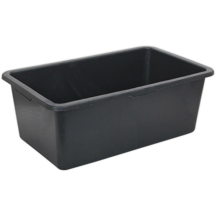 770 x 465 x 292mm Storage Container - BLACK 80L - Integral Handle Warehouse Bin Loops