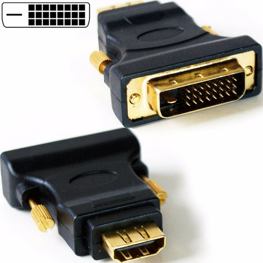 DVI D Male to HDMI Female Socket Adapter Video Monitor Converter Laptop/PC Link Loops