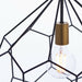 Hanging Ceiling Pendant Light Geometric Black Gold Shade Feature Lamp Bulb Rose Loops