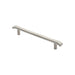 Flat Bar Pull Handle with Chamfered Edges 300mm Fixing Centres Satin Steel Loops