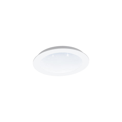 Wall / Ceiling Flush Downlight White & Crystal Effect 14W LED Spotlight Loops