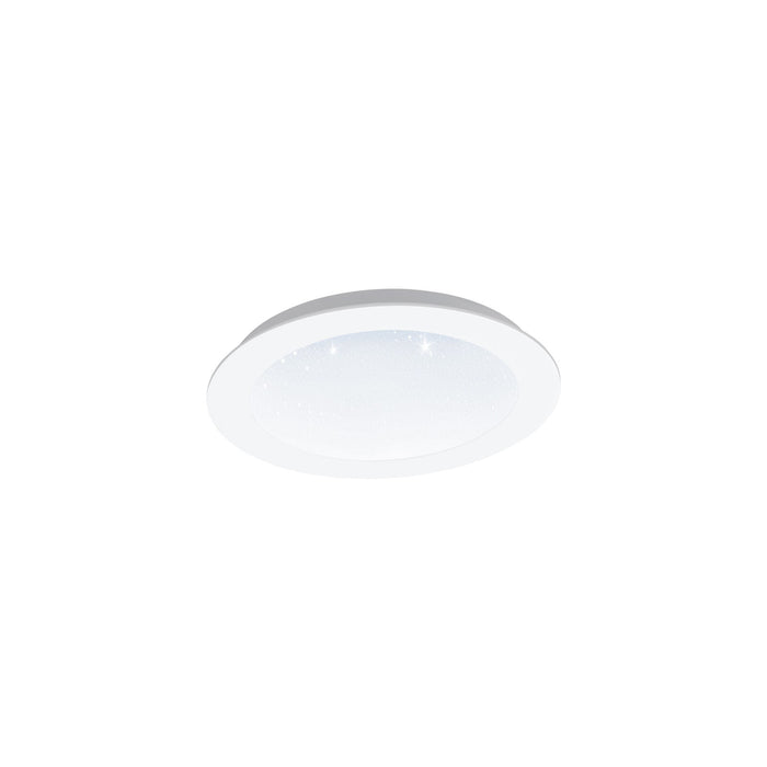 Wall / Ceiling Flush Downlight White & Crystal Effect 14W LED Spotlight Loops