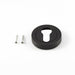 50mm Euro Profile Round Escutcheon Concealed Fix Matt Bronze Keyhole Cover Loops