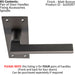 4x PAIR Straight Bar Handle on Slim Latch Backplate 150 x 50mm Matt Bronze Loops
