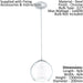 Pendant Light Colour Chrome Shade White Clear Satin Glass Glass Bulb E27 1x60W Loops