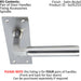 4x PAIR Round Bar Handle on Slim Lock Backplate 150 x 50mm Satin Nickel Loops