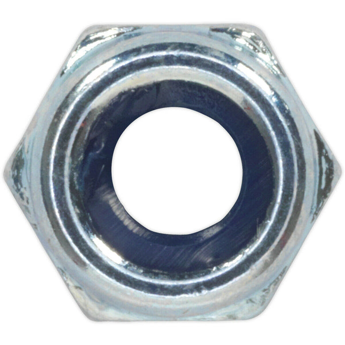 100 PACK - Zinc Plated Nylon Locknut Bolt - 0.8mm Pitch - M5 - DIN 982 - Metric Loops