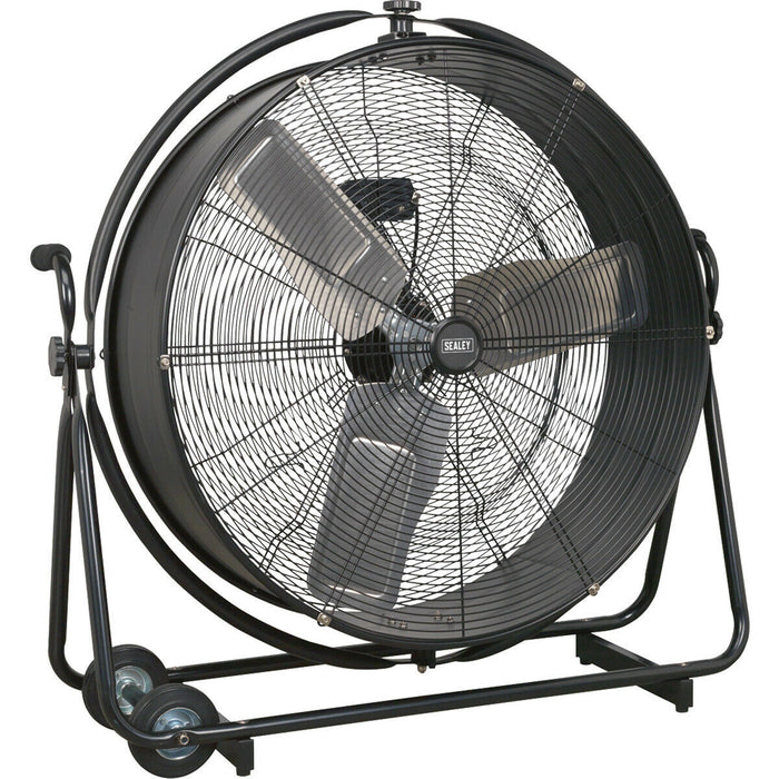 30" Industrial High Velocity Orbital Drum Fan - 2 Speed  - 360 Degree Tilt Loops