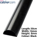 50cm 16mm x 8mm Black Speaker Cable Trunking Conduit Cover AV TV Ethernet Wall Loops