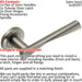 Door Handle & Latch Pack Satin Steel Angular Twist Lever Screwless Round Rose Loops