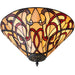 Tiffany Glass Flush Ceiling Light - Dimmable LED Lamp - 2 x 60W E27 GLS Required Loops