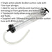 550ml Oil Suction Syringe - Single Action - T-Bar Plunger - 300mm Flexible Hose Loops
