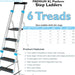 1.3m XL Platform Step Ladders 6 Tread Anti Slip Steps & Tool Tray Aluminium Loops