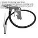 BULK FEED Sandblasting Gun - 6mm Nozzle Sand Chilled Iron & Glass - 1m Grit Hose Loops