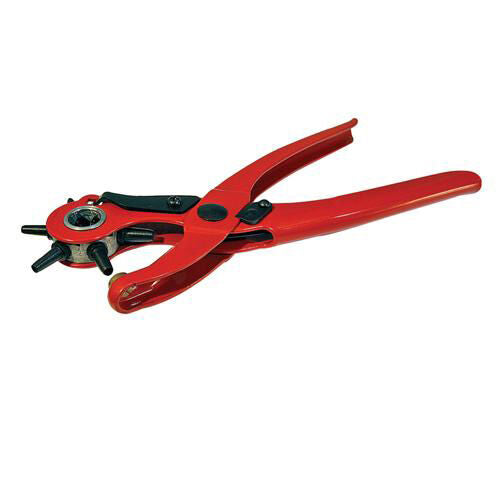 6 Size 2mm 5mm Punch Pliers Spring Loaded Leather Plastic Belt Craft Tool Loops