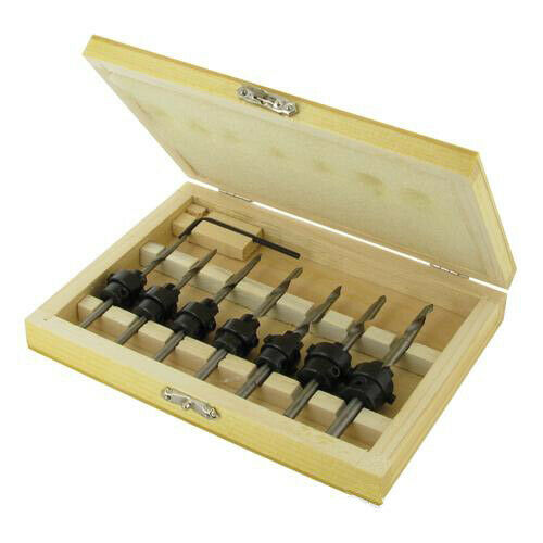 7 Piece 3.2mm 5.5mm Drill & Countersink Set For Wood Loops