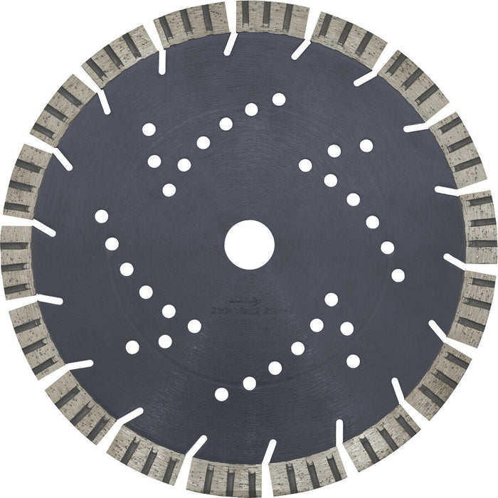Dry Concrete Cutting Disc - 230mm Diameter - Cold Pressed - Diamond Segments Loops