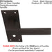 4x PAIR Straight Square Handle on Slim Lock Backplate 150 x 50mm Matt Bronze Loops