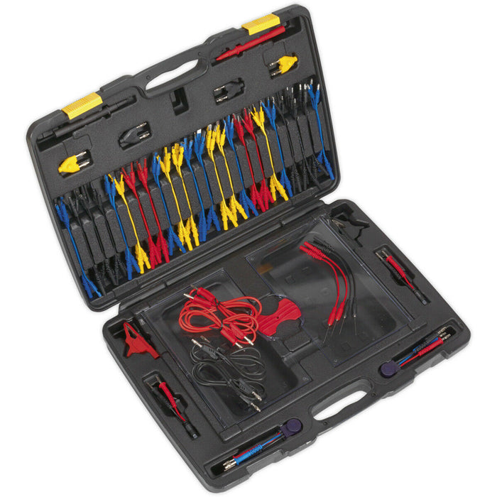 92 Piece Test Lead Set - 4mm Banana Plugs - Diagnostic Multimeter Test Lead Kit Loops