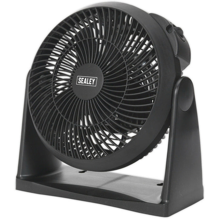 8 Inch Composite Desk or Floor Standing Fan - 3 Speed Settings - 3-Pin UK Plug Loops