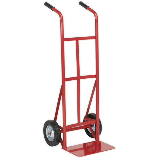 150kg Sack Truck with Solid Tyres - Tubular Steel Location - Rubber Handgrips Loops
