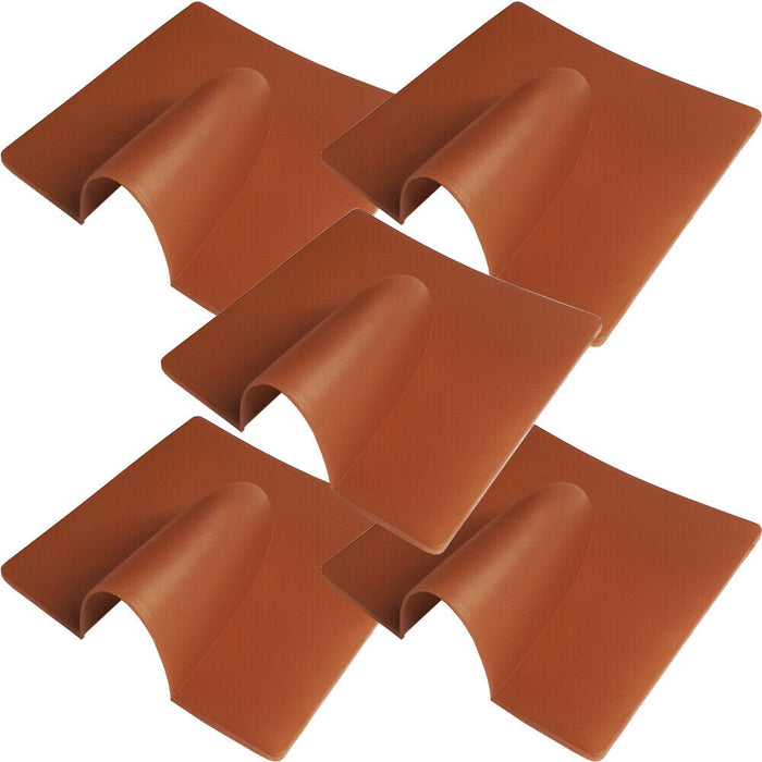 5x Brown Brick Buster Plate Cable Wall Entry Tidy Hole Cover Satellite Coaxial Loops