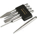 5 Piece PREMIUM Punch & Chisel Set - Hardened & Tempered - Chromed Steel Loops