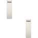 2x Push Engraved Door Finger Plate 300 x 75mm Bright Stainless Steel Push Plate Loops