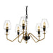5 Bulb Chandelier Aged Brass Finish Plated And Charcoal Black Paint LED E14 40W Loops
