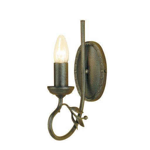 Wall Light Handmade & Hand Finished Metal Branch & Leaves Black Gold LED E14 60W Loops
