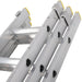 33 Rung Aluminium TRIPLE Section Extension Ladders & Stabiliser Feet 3m 7m Loops
