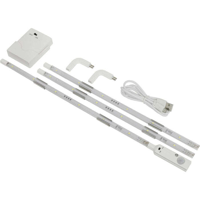 LED Strip Lighting  Pack - PIR & CDS Sensor Detector - USB or Battery powered Loops