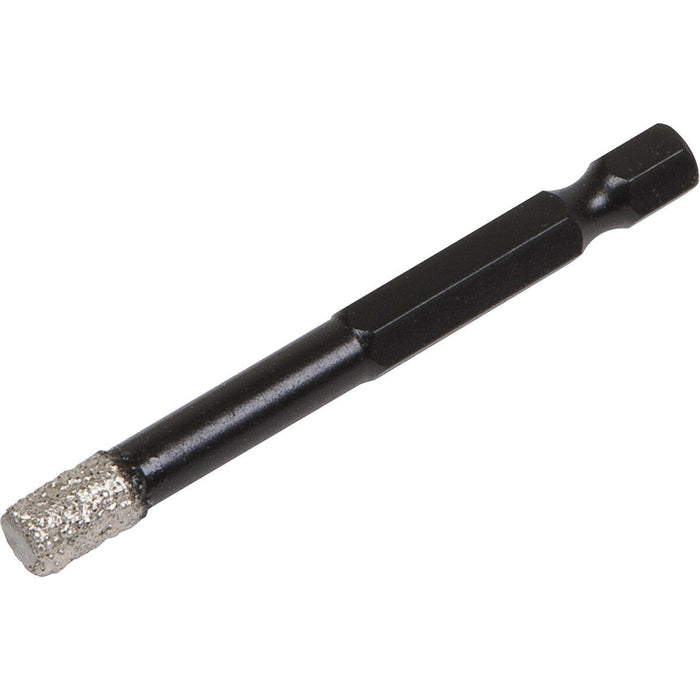 7mm Vacuum Brazed Diamond Drill Bit - Hex Shank - Suitable For Use With Drills Loops