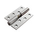PAIR 102 x 76 x 3mm Left Handed Rising Butt Hinge Satin Stainless Steel Loops