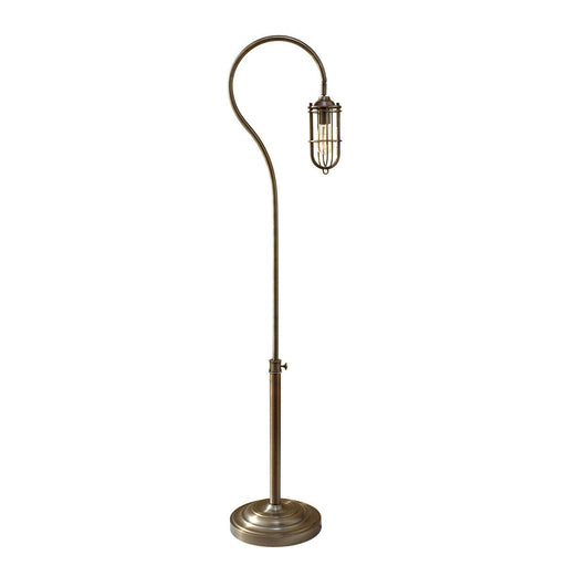 Floor Lamp Alter Height Dark Antique Brass LED E27 60W Loops