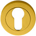 50mm Euro Profile Escutcheon Concealed Fix Polished Brass Keyhole Cover Loops