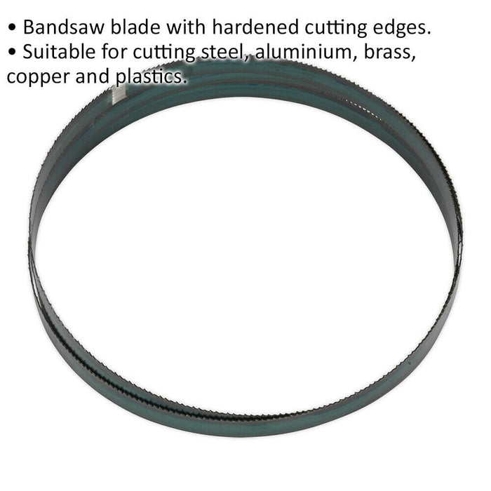 2362 x 19 x 0.81mm Bandsaw Blade 8 TPI Hardened Cutting Edges Steel Brass Metal Loops