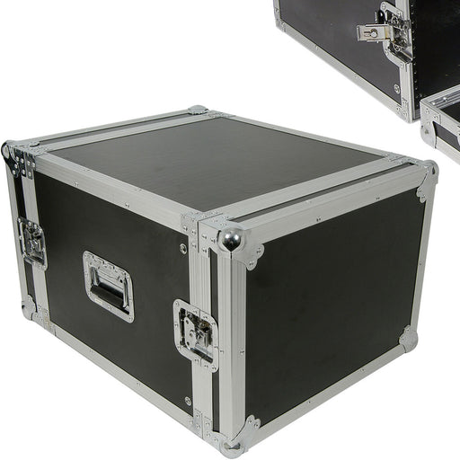 19" 8U Equipment Patch Panel Flight Case Transit Storage Handle DJ PA Mixer Box Loops