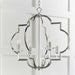 Hanging Ceiling Pendant Light Polished Nickel & Crystal 4 Bulb Classic Feature Loops