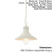 Ceiling Pendant Light - Gloss Cream & Clear Glass - 42W E27 - Dimmable Loops