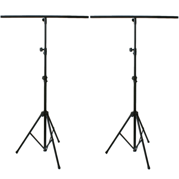 2x 2.5m Lighting Stand & Light Mounting T Bar Adjustable Photography Tripod Kit Loops