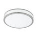 Wall Flush Ceiling Light Colour White Shade White Chrome Plastic Bulb LED 18W Loops