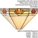 Tiffany Glass Wall Light Rich Cream & Gold Pendant Shade Interior Sconce i00256 Loops