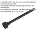 470mm Steering Rack Knuckle Tool - 35.5mm to 41mm - 27mm Hex Dr 2 Flats & Round Loops