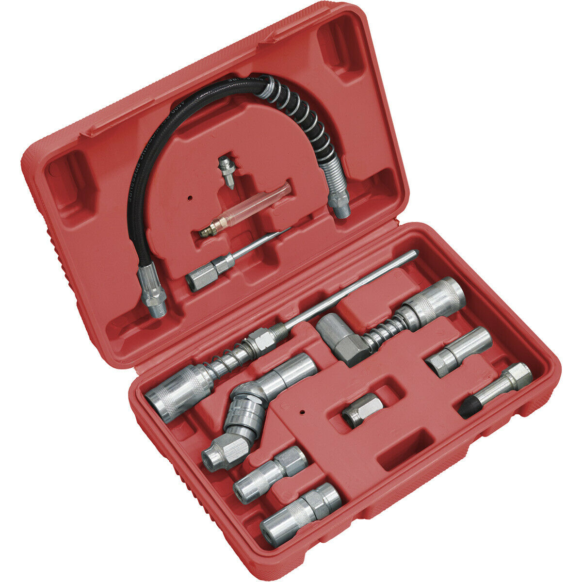 12 Piece Grease Gun Adaptor Kit - Couplers Nozzles & Adaptors - Flexib ...