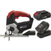 20V Cordless Jigsaw & 2x Li-Ion Batteries - Variable Speed Control Wood & Metal Loops