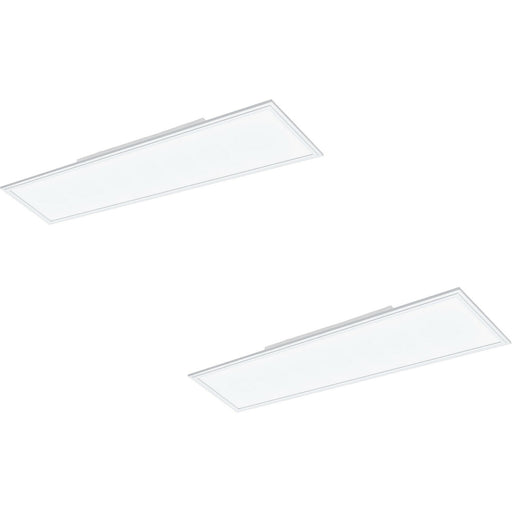 2 PACK Wall / Ceiling Light White 1195mm Slim Strip Panel 33W LED 4000K Loops
