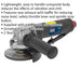 100mm Air Angle Grinder - Composite Body - 10000 RPM - 1/4" BSP - Side Handle Loops