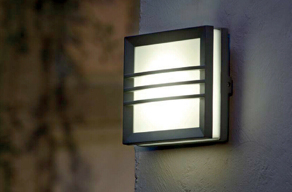 Outdoor IP54 Wall Light Graphite LED GX53 9W d00481 Loops