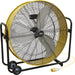 30" Industrial High Velocity Drum Fan - 2 Speed Settings - Wheeled Stand - 110V Loops